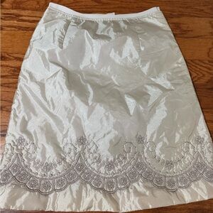 Elegant Cream‎ Skirt with Lace Detailing